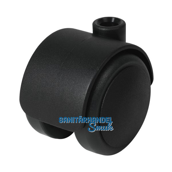 Doppel-Lenkrolle Duo weich Kunststoff 50 mm 50 kg schwarz