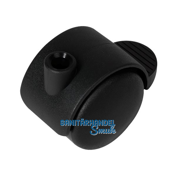 Doppel-Lenkrolle Duo hart Kunststoff Feststeller 50 mm 50 kg schwarz