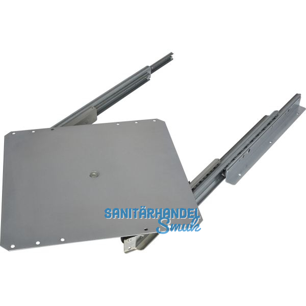 OMGE TV-Vollauszug 320 x 320 mm Stahl silber RAL 9006