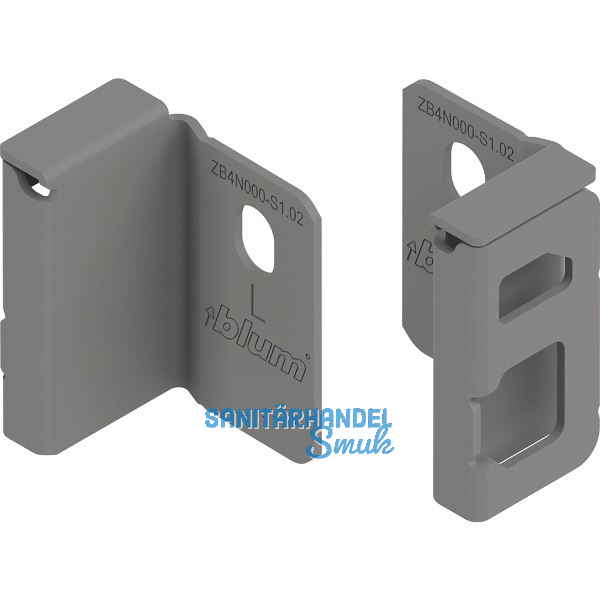 BLUM MERIVOBOX Holzr�ckwandhalter H�he N, Indiumgrau-matt