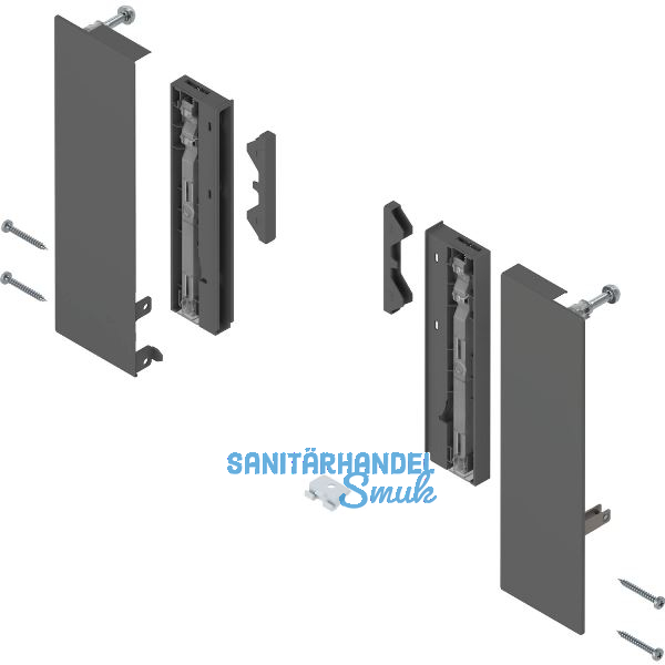 BLUM MERIVOBOX Fronthalter Innenauszug mit Einschubelement H�he E, Oriongrau