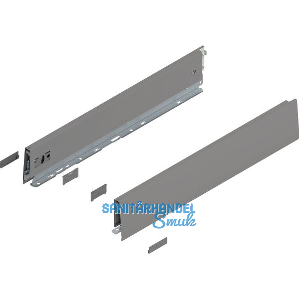 BLUM MERIVOBOX SET H�he E-Boxcover, BLUMOTION B, 70kg, NL 550, Indiumgrau