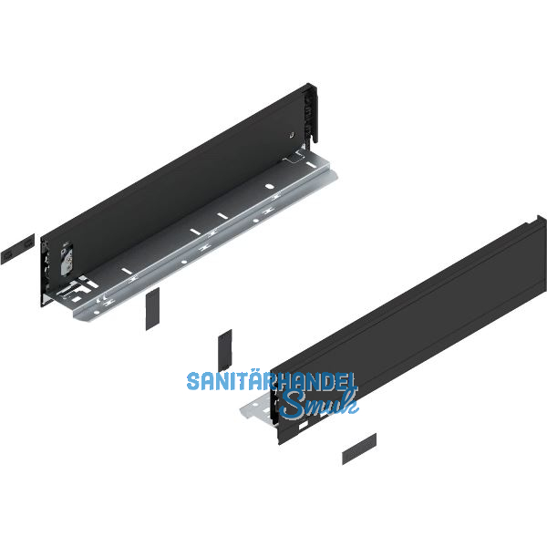 BLUM LEGRABOX pure Zarge H�he M, NL 400, Carbonschwarz-matt