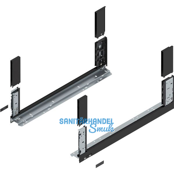 BLUM LEGRABOX free, Zarge H�he C, NL 600, Carbonschwarz-matt
