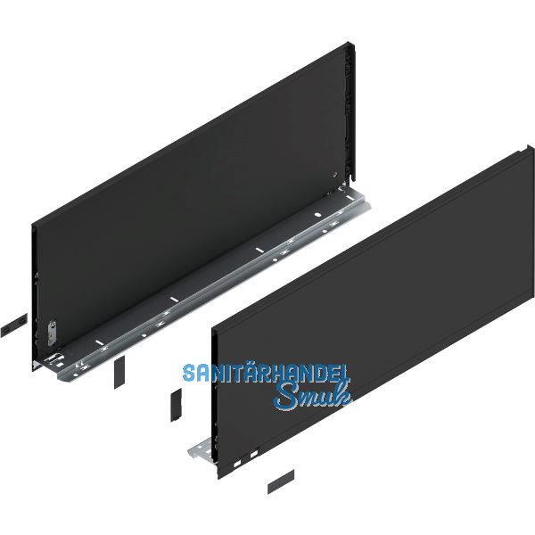 BLUM LEGRABOX pure Zarge H�he F, NL 600, Carbonschwarz-matt