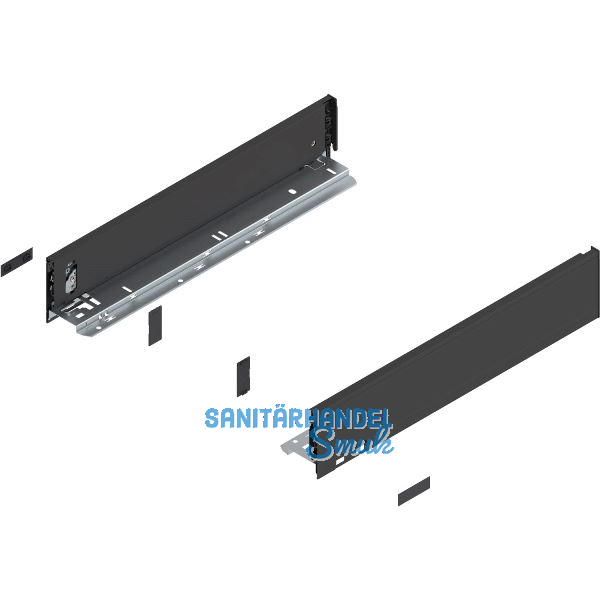 BLUM LEGRABOX pure SET H�he M, TIP-ON, 40kg, NL 350, Carbonschwarz