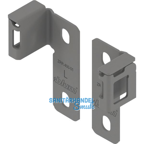 BLUM MERIVOBOX Relinghalter flexibel, Indiumgrau-matt