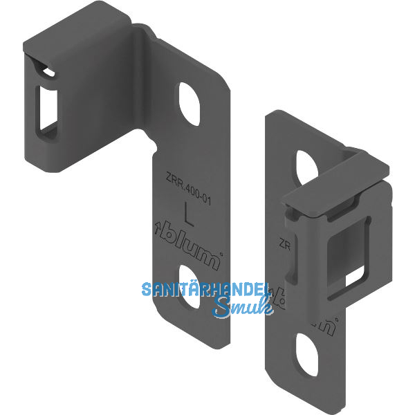 BLUM MERIVOBOX Relinghalter flexibel, Oriongrau-matt