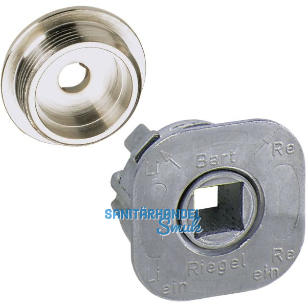 JUNIE 7616 Vierkantnuss ASS Schlie�einsatz, 7 mm, Zink roh