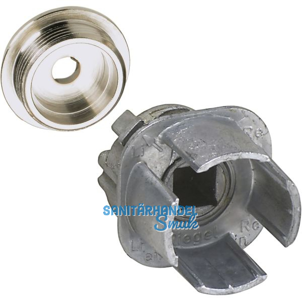 JUNIE 7614 Vierkantnuss ASS Schlie�einsatz, 7 mm Vierkantnuss, Zink roh