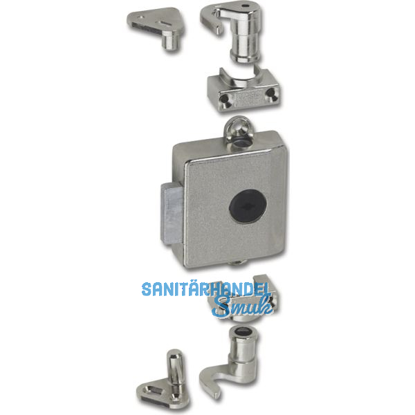 JUNIE ASS 7781 Zylinder-Drehstangenschloss Dornma� 40 mm, Zamak vernickelt