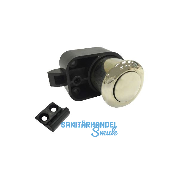 JUNIE Druckknopf-Schnappverschlusszylinder 4860,Zamak vernickelt matt/KS schwarz