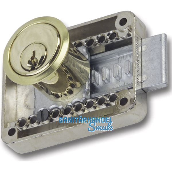 JUNIE 2828 Zylinder-Kastenschloss Sperre BN 0101, Zylinder Messing poliert