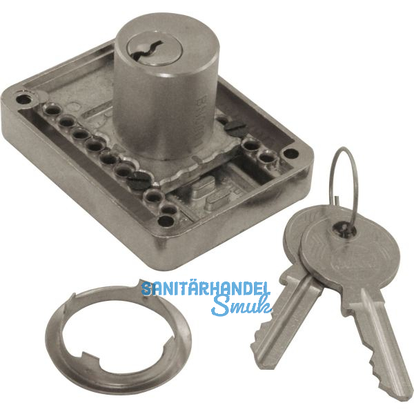 JUNIE 2828 Zylinder-Kastenschloss Sperre BN 0104, Zylinder Messing vern. matt