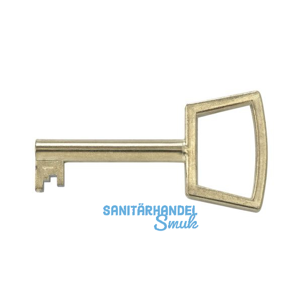 JUNIE M�belschl�ssel 3, Bartbreite 8 mm, Barth�he 8 mm, vermessingt