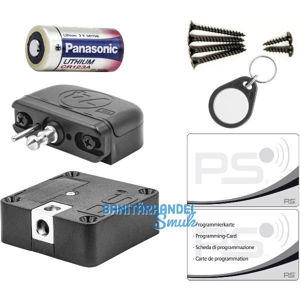 PS SOLO Elektronikschloss Set 125 kHz, Zamak/Kunststoff schwarz
