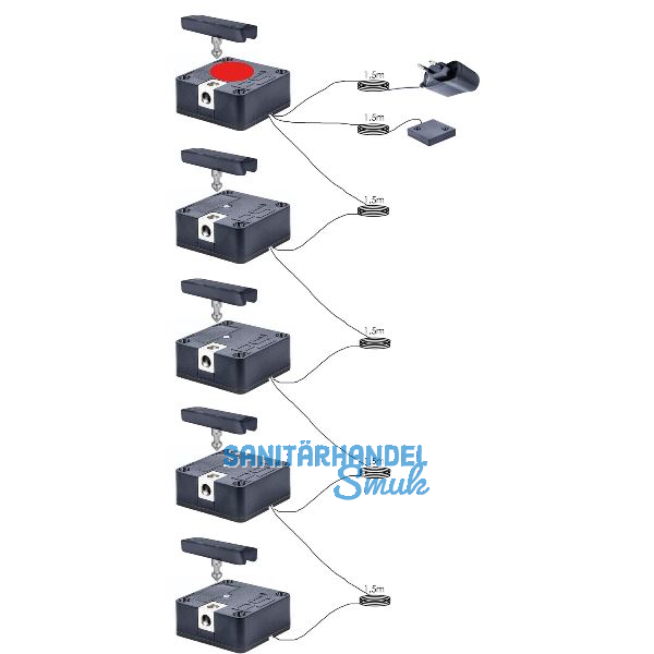 PS SOLO Elektronikschloss Set - 5 Fronten, 125 kHz, Zamak/Kunststoff schwarz