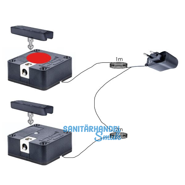 PS SOLO Bluetooth - Elektronikschloss Set - 2 Fronten, Zamak/Kunststoff schwarz