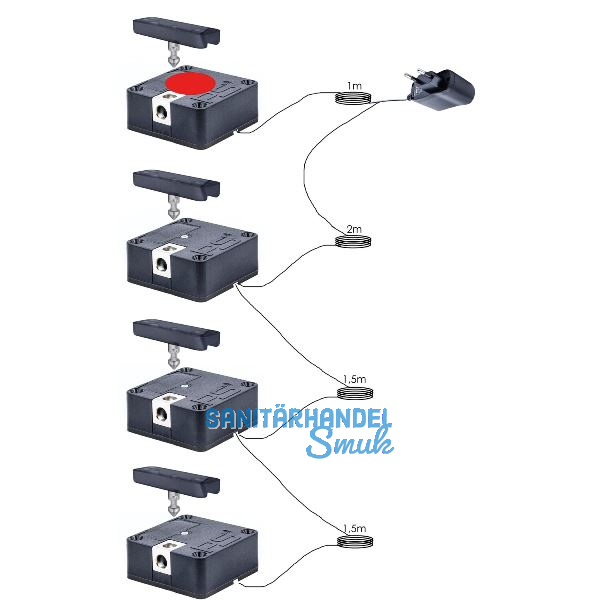 PS SOLO Bluetooth - Elektronikschloss Set - 4 Fronten, Zamak/Kunststoff schwarz