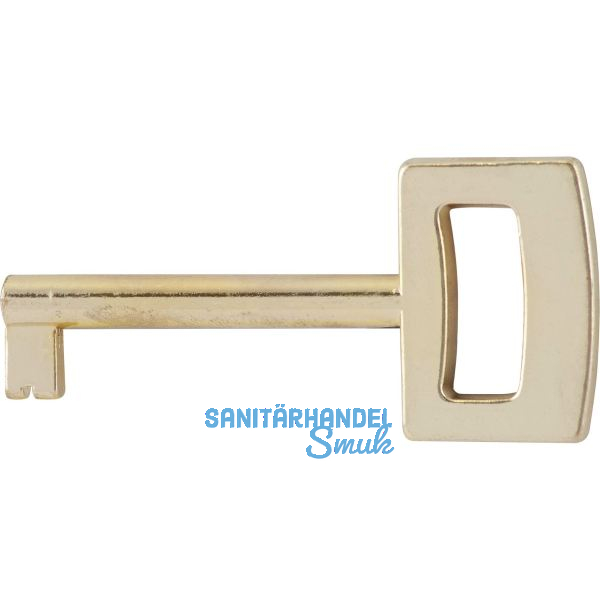 M�belschl�ssel Linz eckig Reide X, L�nge 45 mm, ZN vermessingt