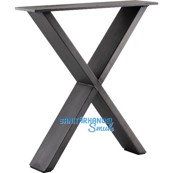SIMAUSROM Bankkufe X-Form Breite 380 mm Schwarzstahl schutzlackiert