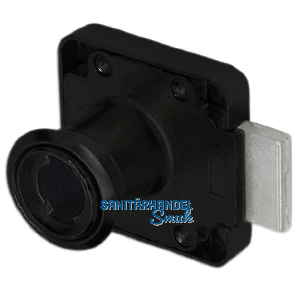 HEKNA Zylinder-Kastenschloss 1280 links, Dornma� 25 mm, Zamak schwarz