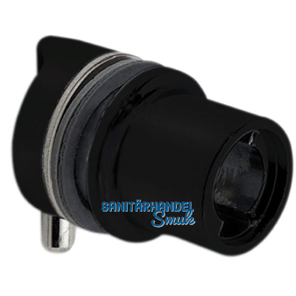 HEKNA Zylinder-Glast�rschloss 6010, Zamak schwarz