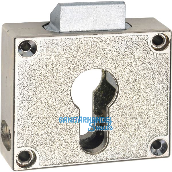 JUNIE 7449 Zylinder-Fallen-Kastenschloss Dornma� 25 mm, Messing vernickelt