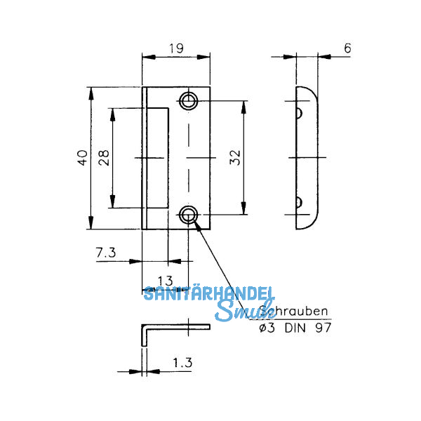 HEKNA Anschlagwinkel 321, Stahl