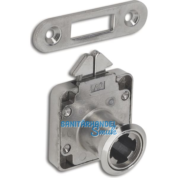 HEKNA Zylinder-Rollladen Aufschraubschloss 203 F Lade, Zamak vernickelt/verzinkt