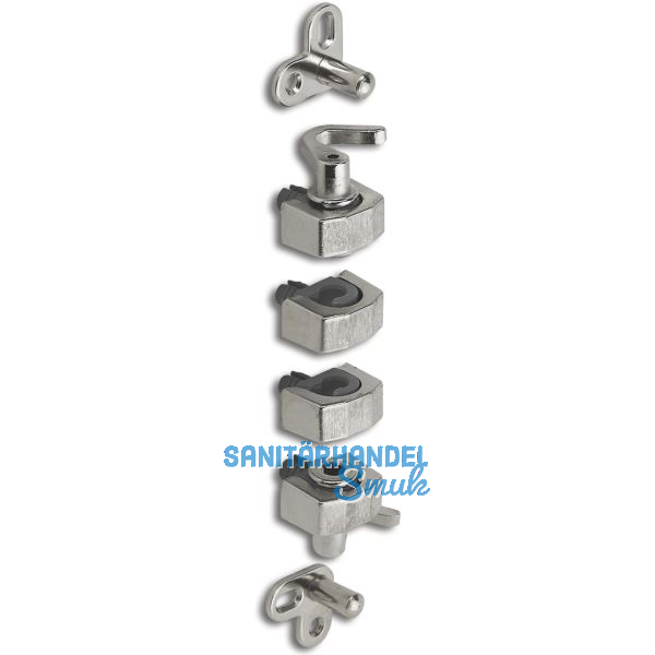 HEKNA Drehstangenschloss Zubeh�r-Set zum D�beln � 6 mm, vernickelt