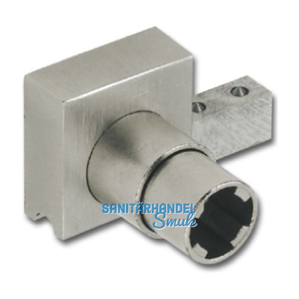 HEKNA Zylinder-Laufschuhschloss 515 Profil ohne Glasnut, Zamak vernickelt matt