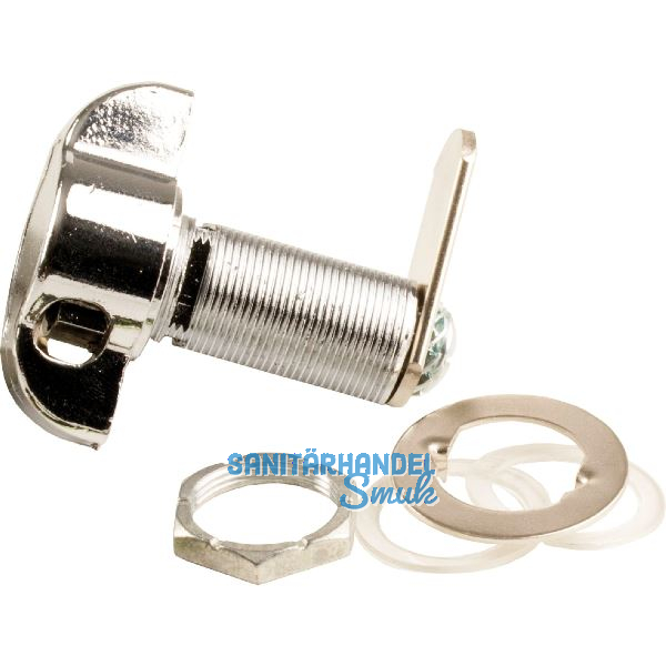 SISO Spindschloss 300 links, zur Sperre mittels Vorhangschloss, Zamak verchromt