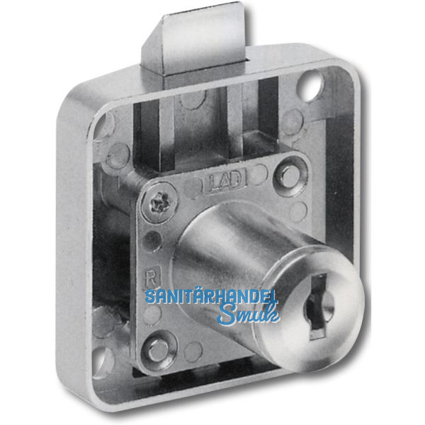 HEKNA Zylinder-Fallenschloss 207 Lade, Dornma� 25 mm, Zamak vernickelt