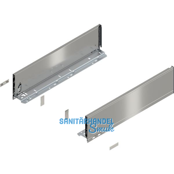 BLUM LEGRABOX pure SET H�he K, BLUMOTION S, 70kg, NL 550, INOX