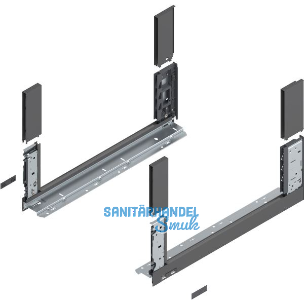 BLUM LEGRABOX free SET H�he C, BLUMOTION S, 70Kg, NL 550, Oriongrau