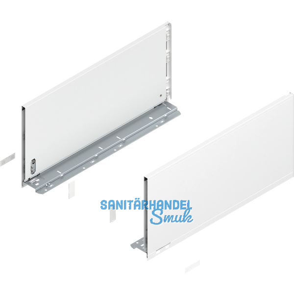 BLUM LEGRABOX pure SET H�he F, BLUMOTION S, 40Kg, NL 600, Seidenwei�