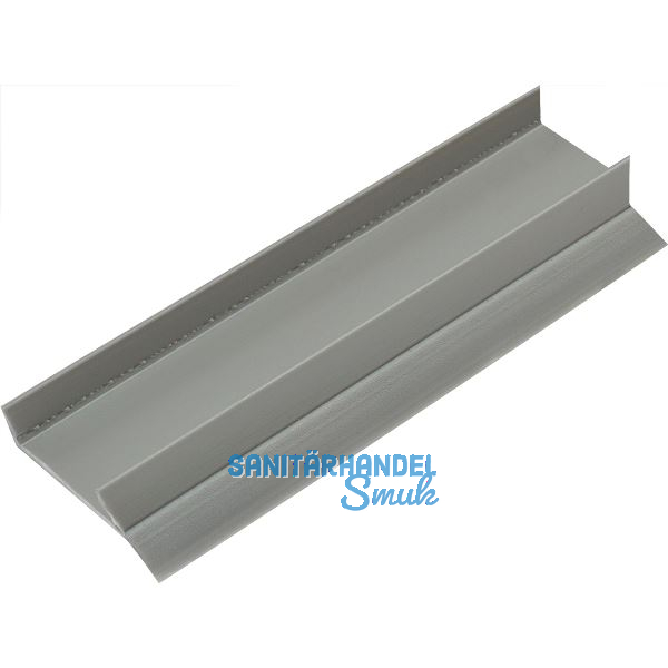 REHAU Sockel-Abschlussprofil 19 mm mit Dichtlippe, Kunststoff grau
