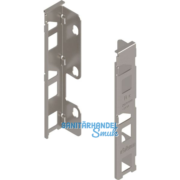 BLUM LEGRABOX Holzr�ckwandhalter H�he K, vernickelt