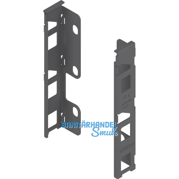 BLUM LEGRABOX Holzr�ckwandhalter H�he K, Oriongrau-matt