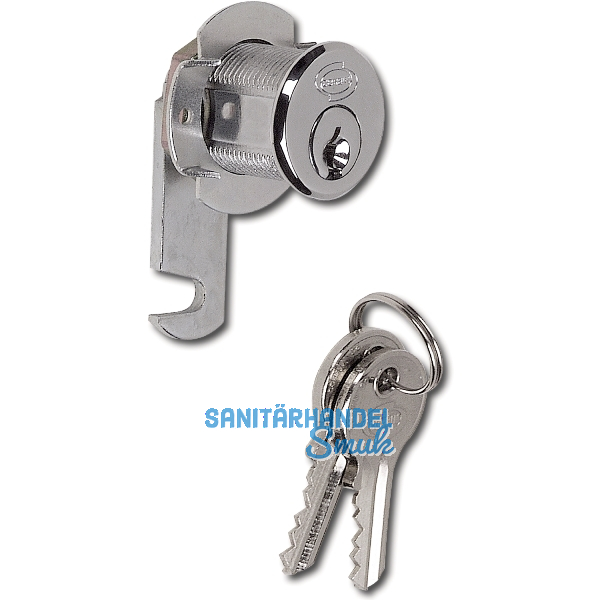 Zylinder-Hebelschloss Holzmontage verschiedensperrend, verchromt