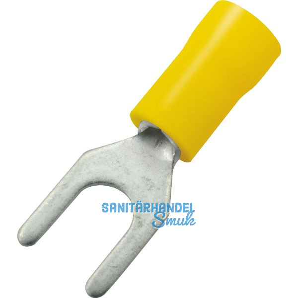 Gabelkabelschuh M8 Querschnitt 2,5 - 6 mm� isoliert gelb