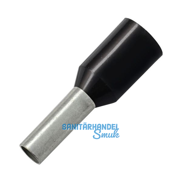 Aderendh�lse 1,5x8/14 mit Kragen schwarz