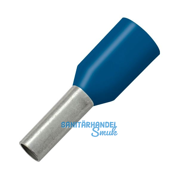 Aderendh�lse 2,5x18/24 mit Kragen blau