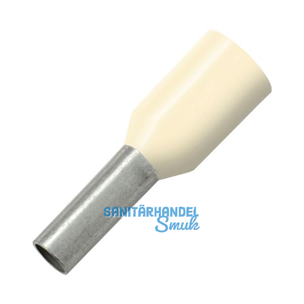 Aderendh�lse 10x12/22 mit Kragen elfenbein