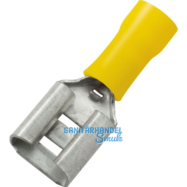 Flachsteckh�lse 6,3x0,8 Querschnitt 2.5 - 6 mm� isoliert blau