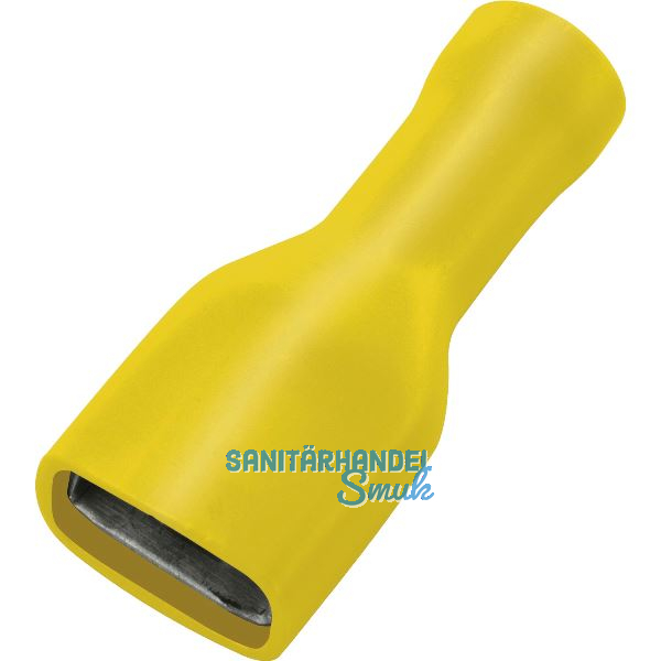 Flachsteckh�lse 6.3x0,8 Querschnitt 2,5 - 6 mm� vollisoliert gelb