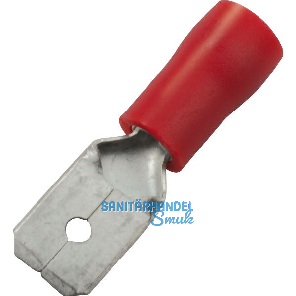 Flachstecker 6,3x0,8 Querschnitt 0,5 - 1,5 mm� isoliert rot