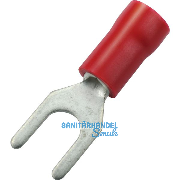 Gabelkabelschuh M3 Querschnitt 0,5 - 1,5 mm� isoliert rot