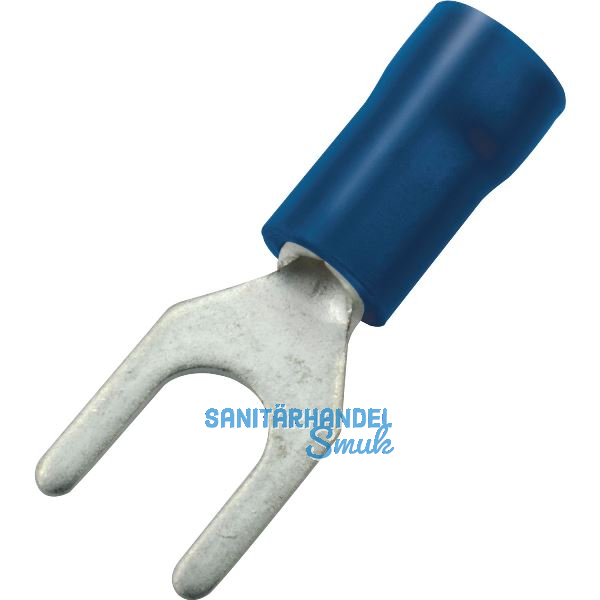 Gabelkabelschuh M6 Querschnitt 1 - 2,5 mm� isoliert blau